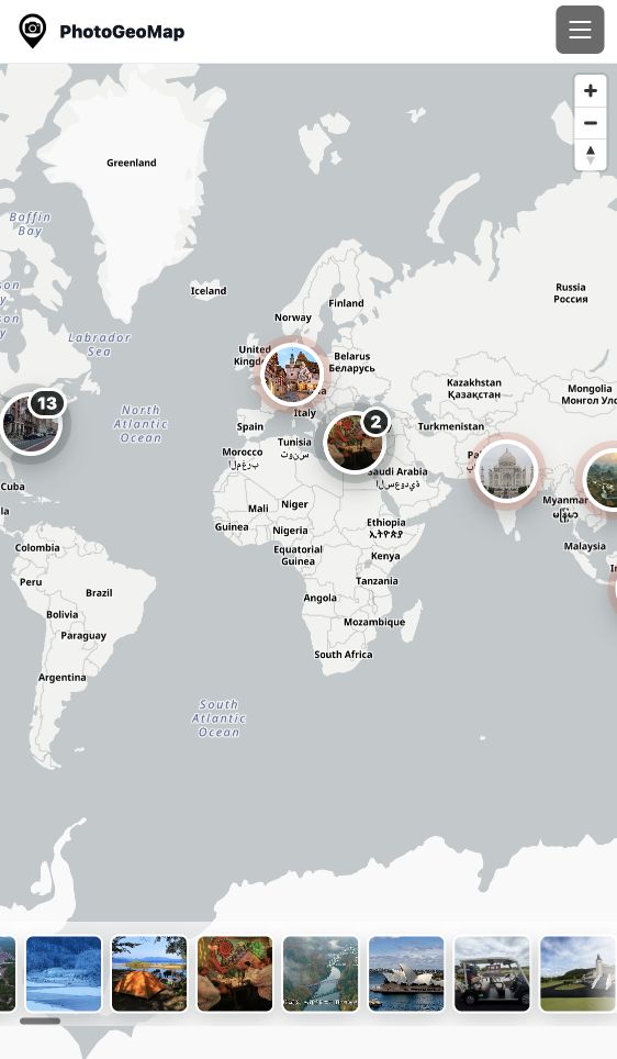 Screenshot of photogeomap.helloai.jp
