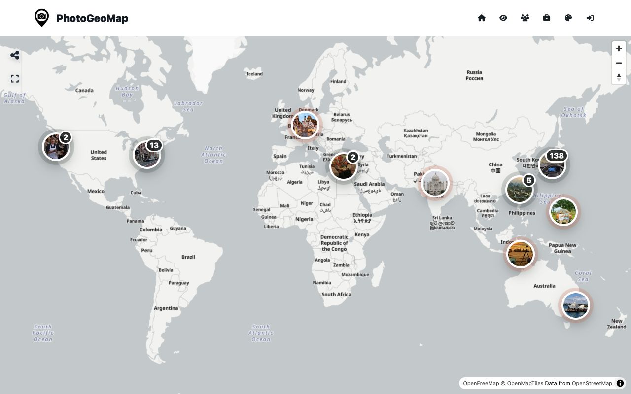 Photo Geo Map 网站截图