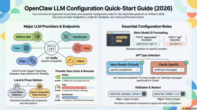 OpenClaw完整模型配置列表 OpenClaw完整模型配置列表