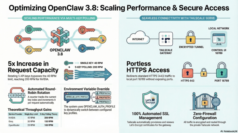 OpenClaw 多Key轮询配置完全指南（含Tailscale Serve）