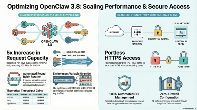 OpenClaw 多Key轮询配置完全指南（含Tailscale Serve）