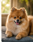 博美犬居家陪伴