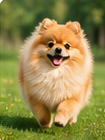 博美犬奔跑