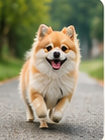 博美犬散步